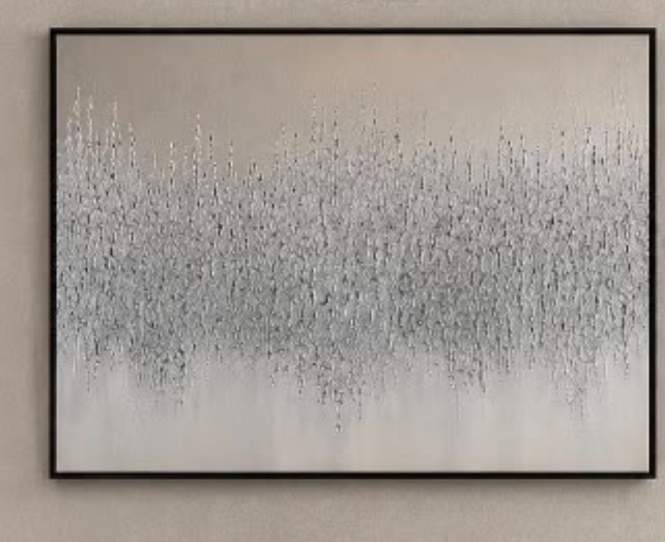 Yağlı Boya Dokulu Kabartmalı Çiçek Tablo 100x110cm Çerçevesiz