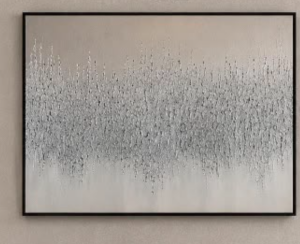 Yağlı Boya Dokulu Kabartmalı Çiçek Tablo 100x110cm Çerçevesiz