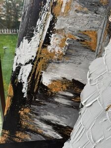 Yağlı Boya Dokulu Kabartmalı Soyut Katmanlar Tablo