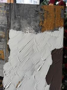 Yağlı Boya Dokulu Kabartmalı Soyut Katmanlar Tablo