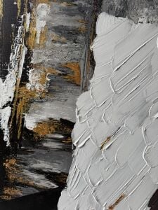 Yağlı Boya Dokulu Kabartmalı Soyut Katmanlar Tablo