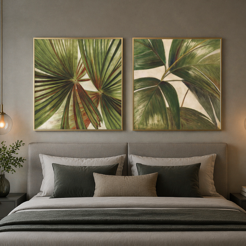 50x50cm İkili Kanvas Tuval Tablo