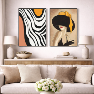 50x70cm İkili Kanvas Tuval Tablo