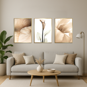 50x70cm Üçlü Kanvas Tuval Tablo