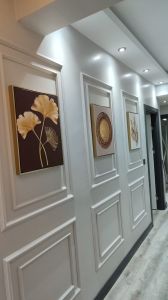 Üçlü Kanvas Tuval Tablo Seti Gold Tones Kod: LK743-K