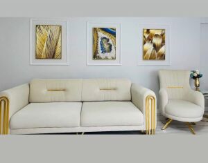 Üçlü Kanvas Tuval Tablo Seti Epoksi ve Tüyler Kod: LK399-K