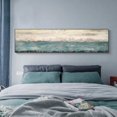 120x50cm Panoramik Kanvas Tuval Tablo Minimal Kod: P064 Altın Metal Çerçeve-