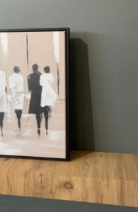 Panoramik Kanvas Tuval Sisli Silüet Tablo Kod: H38-K