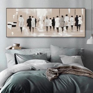 Panoramik Kanvas Tuval Sisli Silüet Tablo Kod: H38-K