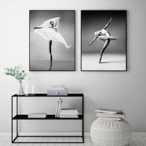 İkili Kanvas Tuval Tablo Ballerina Aesthetic Kod: A905-K
