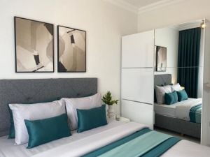 İkili Kanvas Tuval Tablo Modern Bej Soyut Kod: LK460-K