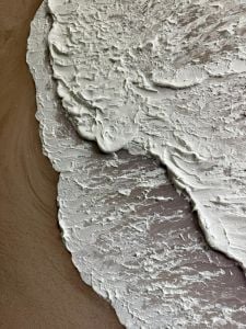 Yağlı Boya Dokulu Kabartmalı Kumsala Vuran Dalgalar Tablo 70x120cm