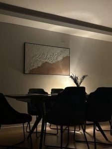 Yağlı Boya Dokulu Kabartmalı Kumsala Vuran Dalgalar Tablo 70x120cm