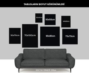 İkili Kanvas Tuval Tablo Modern Soyut Kod: TLH90-K