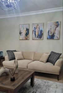 Üçlü Kanvas Tuval Tablo Seti Gold Detail Feathers Kod: LK498-K