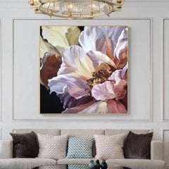 Kanvas Tuval Tablo Pudra Çiçek Kod: ZV2007-K