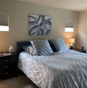 Kanvas Tuval Tablo Buz Mavi Soyut Kod: LK299-K