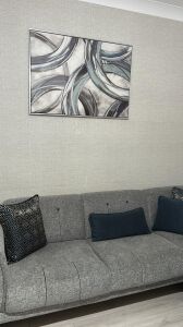 Kanvas Tuval Tablo Buz Mavi Soyut Kod: LK299-K