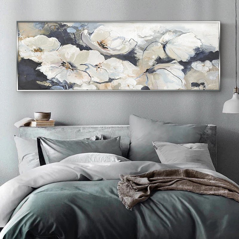 120x50cm Panoramik Kanvas Tuval Tablo Kod: P-K897 Altın Metal Çerçeve-