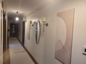 120x50cm Panoramik Kanvas Tuval Tablo Soyut Bej Kod: PT001