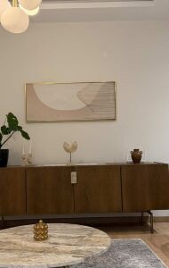 120x50cm Panoramik Kanvas Tuval Tablo Soyut Bej Kod: PT001