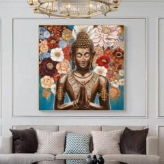 Kanvas Tuval Tablo Gold Buddha Kod: Z8766
