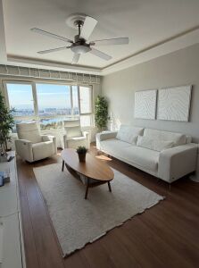 Yağlı Boya Dokulu Kabartmalı Beyaz Soyut Çizgiler İkili Set Tablo