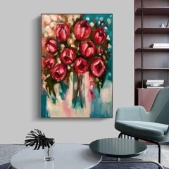 Kanvas Tuval Tablo Scarlet Flowers Kod: RR2010-K