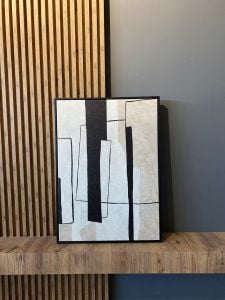 Kanvas Tuval Tablo Soyut Krem Kod: CTN61-K