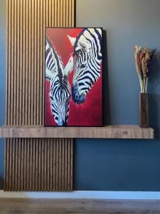 Kanvas Tuval Tablo Two Zebras Kod: LK468-K