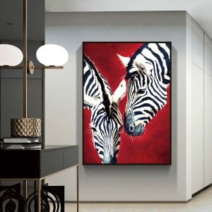 Kanvas Tuval Tablo Two Zebras Kod: LK468-K