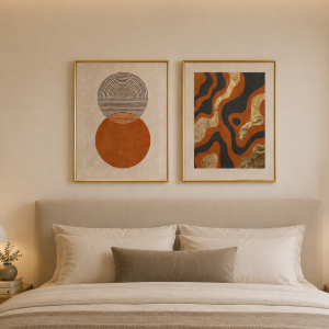 40x50cm Çerçeveli Tuval Tablo İkili Set