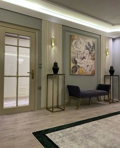 Kanvas Tuval Tablo Altın Detaylı Çiçek Kod: LK386-K