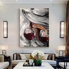 Kanvas Tuval Tablo Woman and Wine Kod: RR2012-K