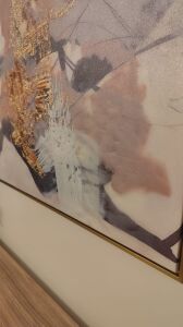 Kanvas Tuval Tablo Krem Ton Soyut Kod: S772-K