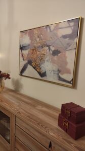 Kanvas Tuval Tablo Krem Ton Soyut Kod: S772-K