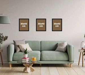 Çocuklara Özel 30x40cm Üçlü Kanvas Tablo Seti Soft Mavi Kod: S99