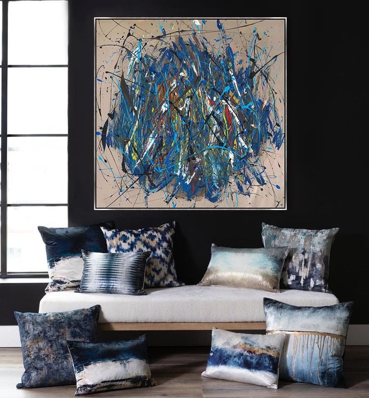 Kanvas Tuval Tablo Mavi Karma Kod: LK557-K