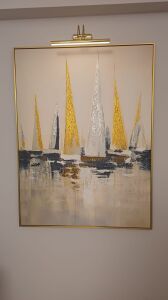 Yağlı Boya Dokulu Kabartmalı Yelken Tablo 90x120cm ÖZEL SİPARİŞ
