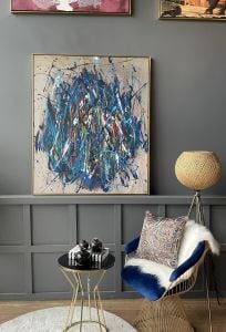 Kanvas Tuval Tablo Mavi Karma Kod: LK557-K