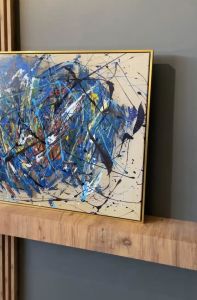 Kanvas Tuval Tablo Mavi Karma Kod: LK557-K