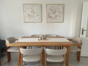 İkili Kanvas Tuval Tablo Krem Çiçekler Kod: EYL98