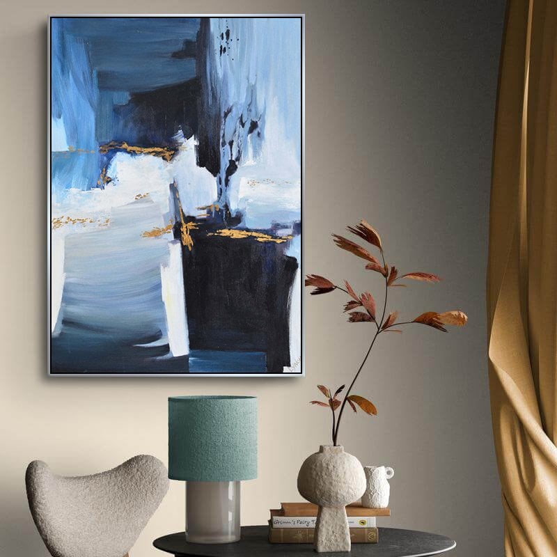 Kanvas Tuval Tablo Mixed Shades of Blue Kod: LK486-K