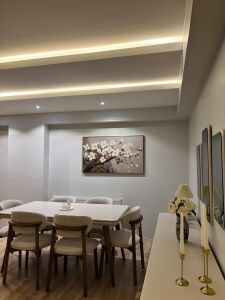 Yağlı Boya Dokulu Kabartmalı Çiçekli Ağaç Tablo