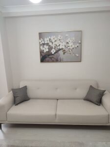 Yağlı Boya Dokulu Kabartmalı Çiçekli Ağaç Tablo