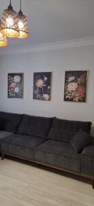 Üçlü Kanvas Tuval Tablo Seti Soft Botanik Kod: EYL115