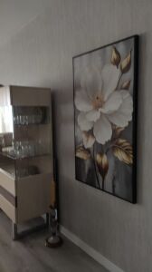 Kanvas Tuval Tablo Altınlı Çiçek Kod: EYL99