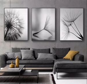 50x70cm Kanvas Tuval Tablo Üçlü Set