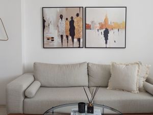 İkili Kanvas Tuval Tablo Human Silhouette Kod: TD99-2