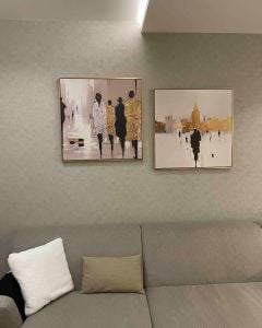 İkili Kanvas Tuval Tablo Human Silhouette Kod: TD99-2